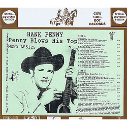 Hank Penny Blows His Top Vinyl LP USED
