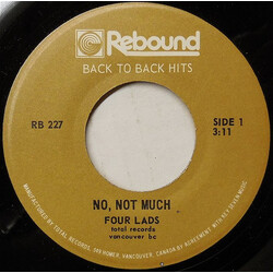 The Four Lads No, Not Much Vinyl 7" USED
