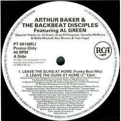 Arthur Baker And The Backbeat Disciples / Al Green Leave The Guns At Home USED VINYL 12INCH PROMO