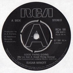 Sugar Minott / Desi Roots Good Thing Going / Hung Up USED VINYL 7INCH 45 RPM SINGLE REPRESS STEREO