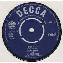 Brian Poole & The Tremeloes Three Bells USED VINYL 7INCH SINGLE 45 RPM