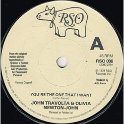 John Travolta / Olivia Newton-John You're The One That I Want USED VINYL 7INCH 45 RPM SINGLE