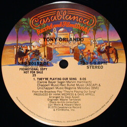 Tony Orlando They're Playing Our Song VINYL 12" USED