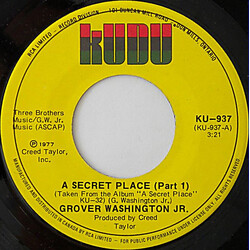 Grover Washington, Jr. A Secret Place USED VINYL 7INCH 45 RPM SINGLE