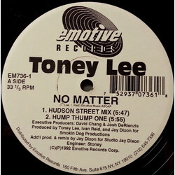 Toney Lee No Matter USED VINYL 12INCH 33 S RPM