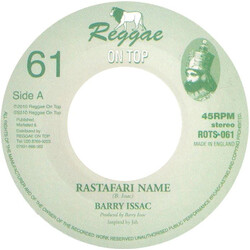 Barry Issac Rastafari Name USED VINYL 7INCH 45 RPM