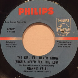Frankie Valli The Girl I'll Never Know (Angels Never Fly This Low) USED VINYL 7INCH 45 RPM SINGLE STYRENE