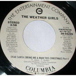 The Weather Girls Dear Santa (Bring Me A Man This Christmas) USED VINYL 7INCH 45 RPM SINGLE PROMO STYRENE