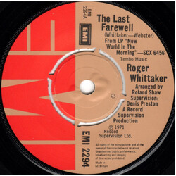 Roger Whittaker The Last Farewell USED VINYL 7INCH SINGLE
