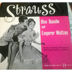 Johann Strauss Jr. / Wiener Festspielorchester / Otto Ackermann Blue Danube And Emperor Waltzes Vinyl LP USED