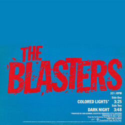 The Blasters Colored Lights / Dark Night USED VINYL 12INCH 33 S RPM PROMO