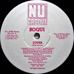 Roqui Lover USED VINYL 12INCH 33 S RPM