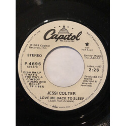 Jessi Colter Love Me Back To Sleep USED VINYL 7INCH 45 RPM SINGLE PROMO STEREO MONO