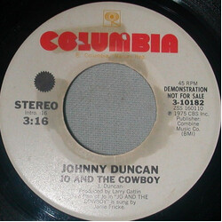 Johnny Duncan (3) Jo And The Cowboy USED VINYL 7INCH 45 RPM PROMO