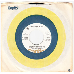 Stoney Edwards She's My Rock / I Won't Make It Through The Day USED VINYL 7INCH 45 RPM SINGLE PROMO