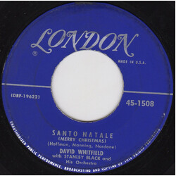 David Whitfield / Stanley Black & His Orchestra Santo Natale = Merry Christmas / Adeste Fideles = O Come All Ye Faithful USED VINYL 7INCH 45 RPM SINGL