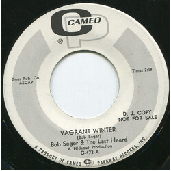 Bob Seger And The Last Heard Vagrant Winter / Very Few USED VINYL 7INCH 45 RPM SINGLE PROMO