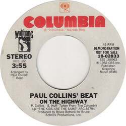 Paul Collins' Beat On The Highway USED VINYL 7INCH SINGLE PROMO STEREO