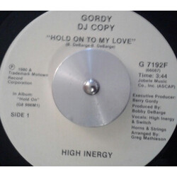 High Inergy Hold On To My Love Vinyl 7" USED