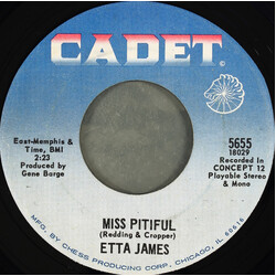 Etta James Miss Pitiful / Bobby Is His Name Vinyl 7" USED