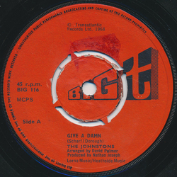 The Johnstons Give A Damn Vinyl 7" USED