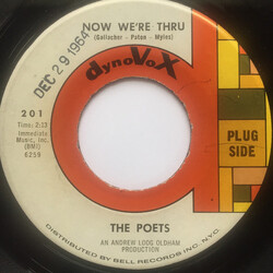 The Poets (2) Now We're Thru' USED VINYL 7INCH 45 RPM SINGLE PROMO
