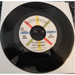 Eddie Williams (30) Sad And Lonely / The Nicest Thing USED VINYL 7INCH 45 RPM SINGLE PROMO