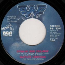 Waylon Jennings Drinkin' And Dreamin' USED VINYL 7INCH 45 RPM SINGLE STYRENE