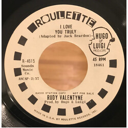 Rudy Valentyne I Love You Truly / Try A Little Tenderness Vinyl 7" USED