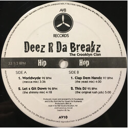 Crooklyn Clan Deez R Da Breakz USED VINYL 12INCH 33 S RPM