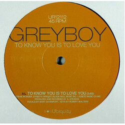 Greyboy To Know You Is To Love You USED VINYL 12INCH LIMITED EDITION 45 RPM