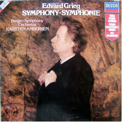 Edvard Grieg / Bergen Filharmoniske Orkester / Karsten Andersen Symphony Vinyl LP USED