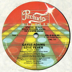 Gayle Adams Love Fever USED VINYL 12INCH 33 S RPM
