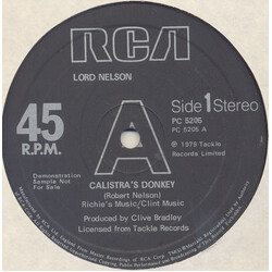Lord Nelson (2) Calistra's Donkey USED VINYL 12INCH 45 RPM PROMO