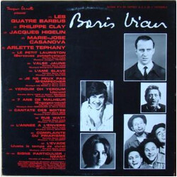 Boris Vian / Les Quatre Barbus / Philippe Clay / Jacques Higelin / Marie-José Casanova / Arlette Tephany Boris Vian Vinyl LP USED