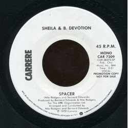 Sheila & B. Devotion Spacer USED VINYL 7INCH 45 RPM SINGLE PROMO STEREO MONO