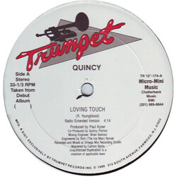 Quincy Patrick Loving Touch USED VINYL 12INCH 33 S RPM SINGLE MISPRINT STEREO