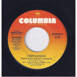 Vern Gosdin That Just About Does It USED VINYL 7INCH 45 RPM PROMO