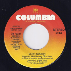 Vern Gosdin Right In The Wrong Direction USED VINYL 7INCH 45 RPM PROMO