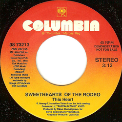 Sweethearts Of The Rodeo This Heart Vinyl 7" USED