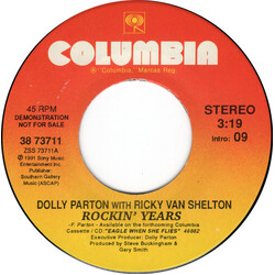 Dolly Parton / Ricky Van Shelton Rockin' Years USED VINYL 7INCH 45 RPM SINGLE PROMO