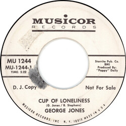 George Jones (2) Cup Of Loneliness / Take The World But Give me jesus USED VINYL 7INCH 45 RPM SINGLE PROMO