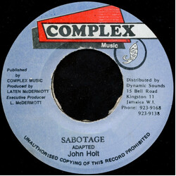 John Holt Sabotage USED VINYL 7INCH 45 RPM