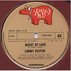 Jimmy Ruffin Night Of Love USED VINYL 12INCH 45 RPM STEREO