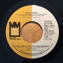 Billy Vera Something Like Nothing Before USED VINYL 7INCH 45 RPM PROMO STEREO MONO
