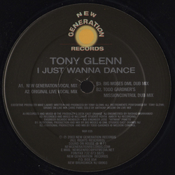 Tony Glenn I Just Wanna Dance Vinyl 12" USED