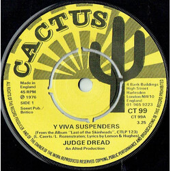 Judge Dread Y Viva Suspenders USED VINYL 7INCH 45 RPM