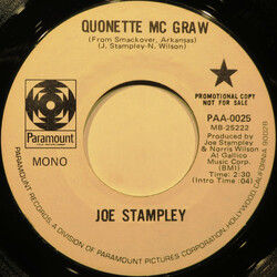 Joe Stampley Quonette Mc Graw USED VINYL 7INCH 45 RPM PROMO