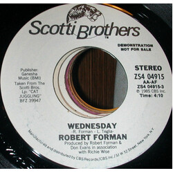 Robert Forman Wednesday USED VINYL 7INCH 45 RPM PROMO