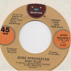 Jesse Winchester Baby Blue USED VINYL 7INCH 45 RPM SINGLE PROMO